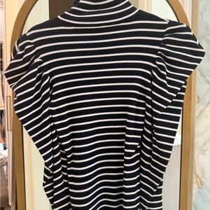 A.l.c Black and White Striped Turtleneck